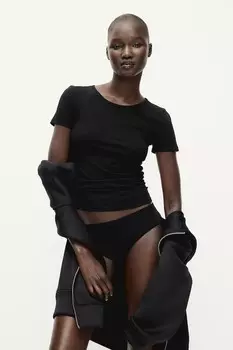 3 пачки футболок H&M, бежевый