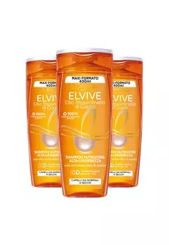 3 ПАКЕТА Shampoo Elvive Olio Straordinario Cocco, Per Capelli Da Normali A Secchi, 400 Ml L'Oral, Шампунь L'Oral,