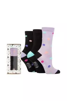 3 пары бамбуковых подарочных коробок SOCKSHOP Wild Feet, черный