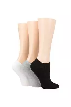 3 пары бамбуковых спортивных носков в полоску, однотонные, в рубчик и сетку SOCKSHOP, серый