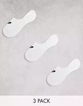 3 пары белых носков с глубоким вырезом adidas Originals