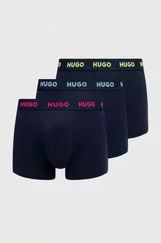 3 пары боксеров Hugo, темно-синий