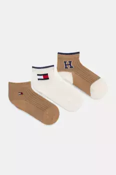 3 пары детских носков Tommy Hilfiger, коричневый