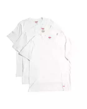 3 пары футболок с круглым вырезом Levis, белый