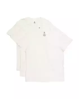 3 пары футболок с V-образным вырезом Beverly Hills Polo Club, белый