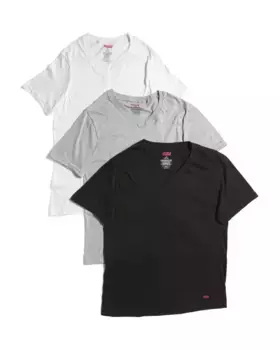 3 пары футболок с V-образным вырезом Levis, цвет Multi