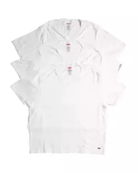 3 пары футболок с V-образным вырезом Levis, белый