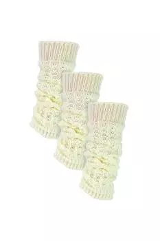 3 пары гетр в упаковке | Массивные гетры в рубчик, 80-е годы Sock Snob, бежевый