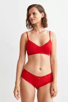 3 пары хипстерских трусов H&amp;M, красный/белый/светло-розовый