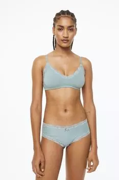 3 пары хипстерских трусов H&amp;M, светло-бежевый/белый