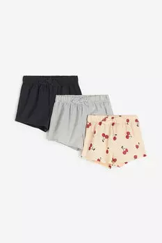 3 пары хлопковых шорт H&M, бежевый
