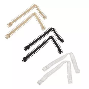 3 пары кружевных бретелей, сменные лямки, черный, бежевый, белый Unique Bargains, цвет Black Beige White