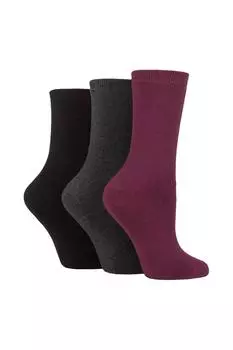 3 пары мягких бамбуковых носков-ботинок SOCKSHOP, красный