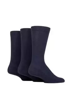 3 пары мягких бамбуковых носков с полуподушкой SOCKSHOP, синий