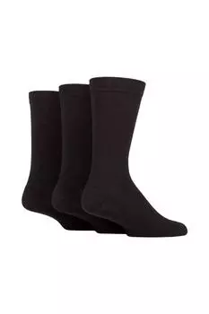3 пары мягких бамбуковых носков с полуподушкой SOCKSHOP, черный