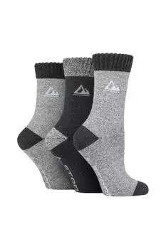 3 пары мягких носков из поли-смеси SOCKSHOP Storm Bloc, серый