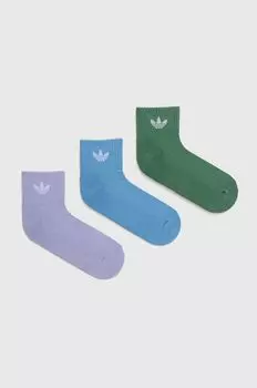 3 пары носков adidas Originals, синий