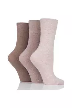 3 пары носков для диабетиков Footnurse с мягким захватом SOCKSHOP Iomi, бежевый