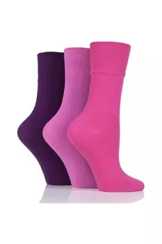 3 пары носков для диабетиков Footnurse с мягким захватом SOCKSHOP Iomi, розовый