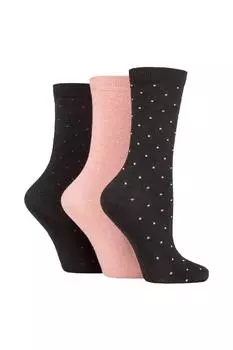 3 пары носков из 100% переработанного хлопка в горошек SOCKSHOP TORE, черный