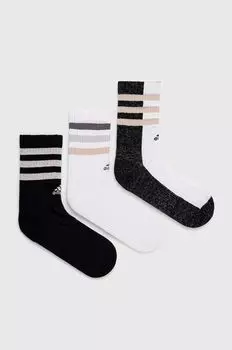 3 пары носков из смесового льна adidas, черный