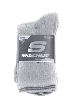 3 пары носков круглого выреза Стандартные однотонные серые носки унисекс Skechers