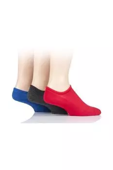 3 пары носков-лоферов из бамбуковой сетки SOCKSHOP, синий