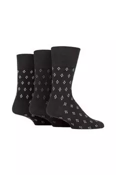3 пары носков с узором Argyle и в полоску SOCKSHOP Gentle Grip, серый