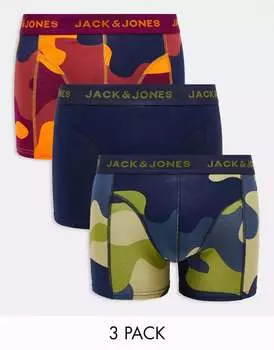 3 пары плавок Jack & Jones в камуфляже