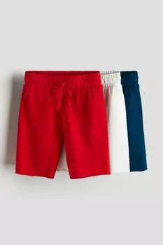 3 пары шорт H&M, красный/белый/синий