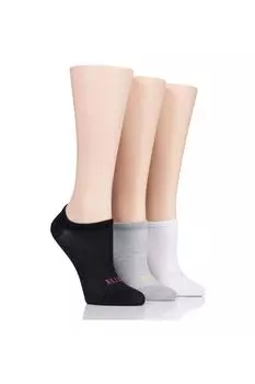 3 пары спортивных сетчатых бамбуковых носков-невидимок ELLE, мультиколор