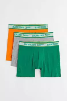 3 пары средних плавок Xtra Life H&amp;M, темно-зеленый/очень странные дела