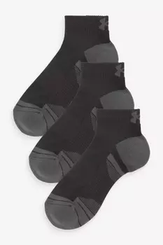 3 пары технических носков с вырезом ниже щиколотки Under Armour, черный