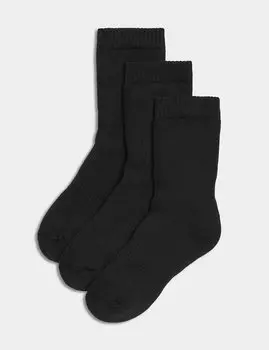 3 пары термоносков из хлопковой смеси Marks & Spencer, черный