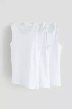 3 пары топов-жилетов H&M, белый