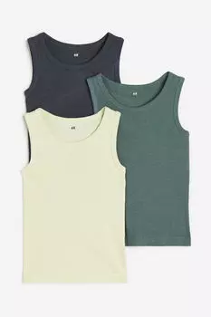 3 пары топов-жилетов H&M, зеленый