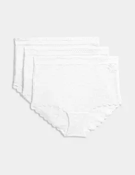 3 пары трусиков Flexifit Lace Full Marks & Spencer, белый