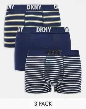 3 пары трусов-боксеров Tocoma Modal темно-синего цвета DKNY