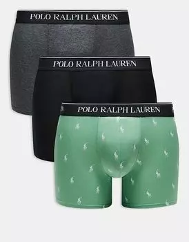 3 пары трусов-боксеров в мульти Polo Ralph Lauren