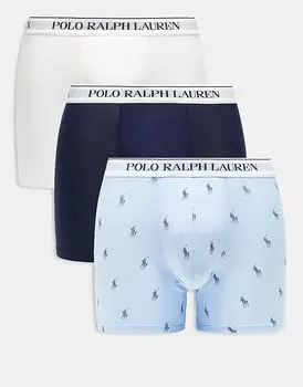 3 пары трусов-боксеров в мульти Polo Ralph Lauren