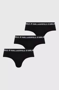 3 пары трусов Karl Lagerfeld, черный