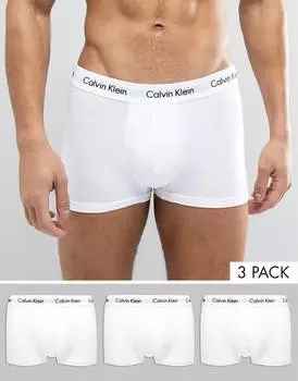 3 пары трусов с низкой посадкой из эластичного хлопка Calvin Klein