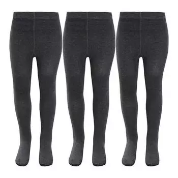 3 шт. гладкие хлопковые колготки, леггинсы KAV, серый
