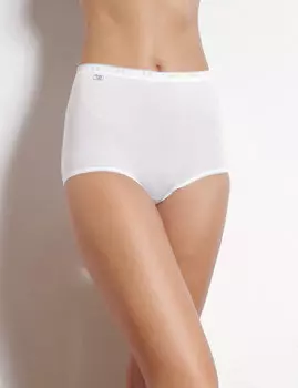 3 шт. полных трусов с высокой талией Sloggi, белый микс