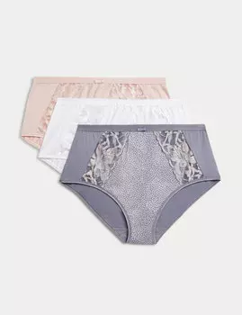 3 шт. полных трусов Wildblooms Marks & Spencer