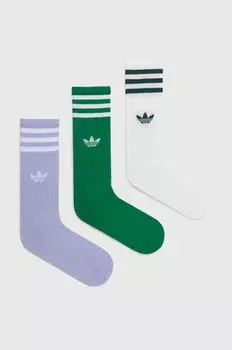 3 штуки носков adidas Originals, фиолетовый
