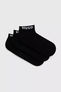 3 штуки носков Hugo, черный
