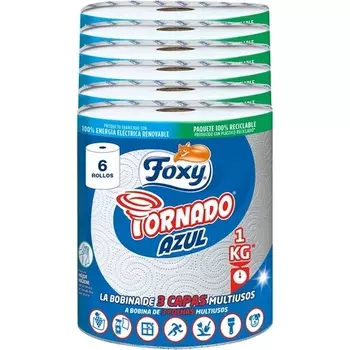 3-слойный многоцелевой рулон Tornado Blue, Foxy