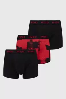 3 упаковки боксеров Hugo, красный