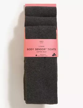 3 упаковки школьных тайтс Body Sensor (2–16 лет) Marks & Spencer, серый